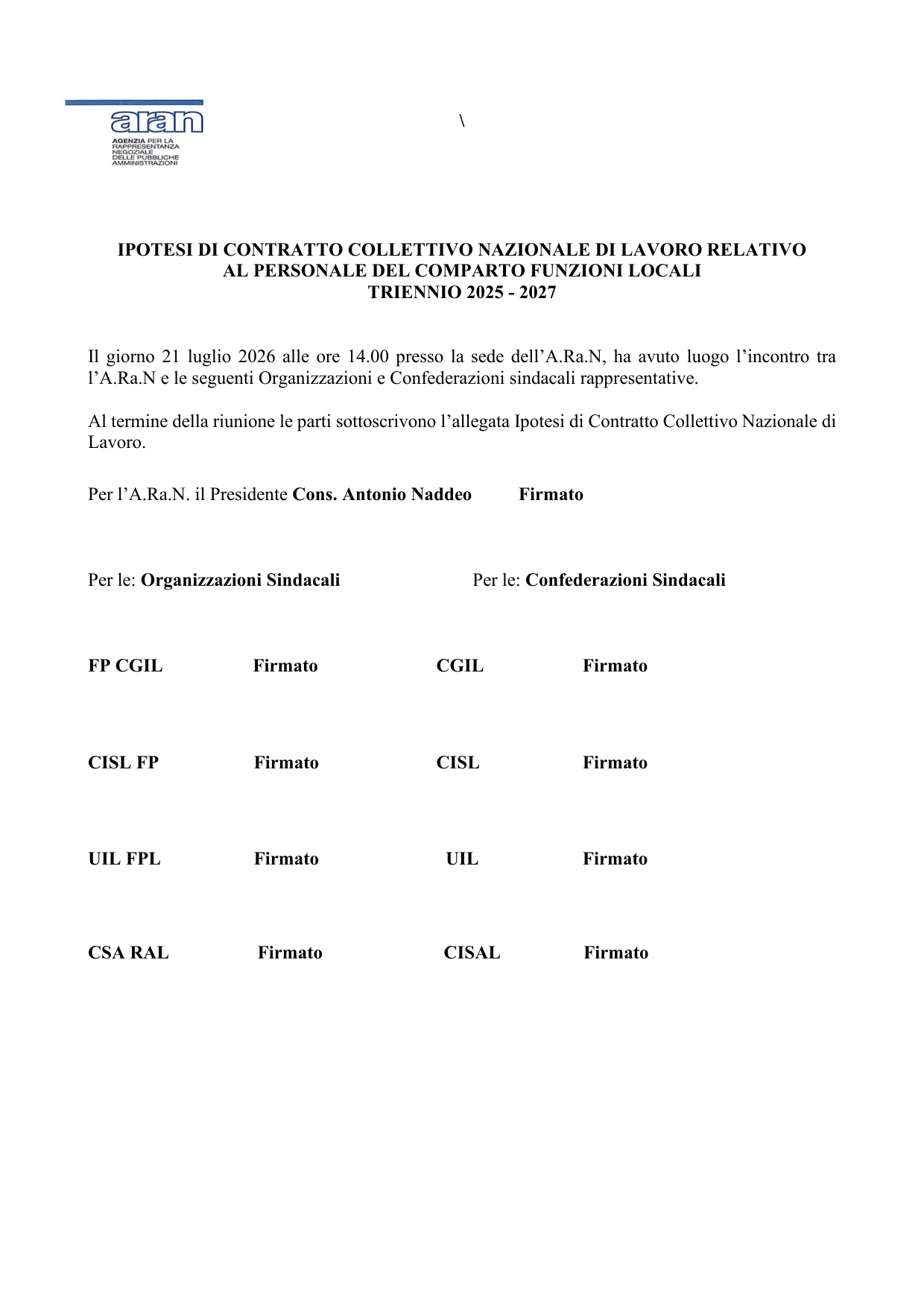 Anteprima Ipotesi Comparto FL 25-27